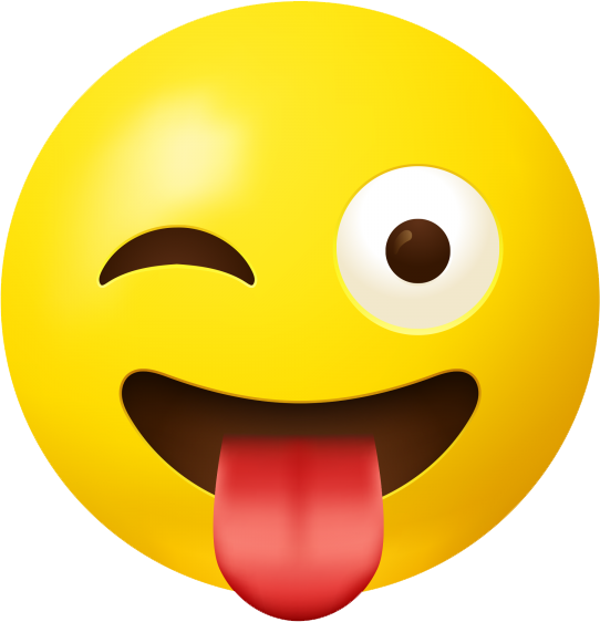 Winking tongue emoji