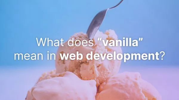 What Does Vanilla Mean in Web Development?