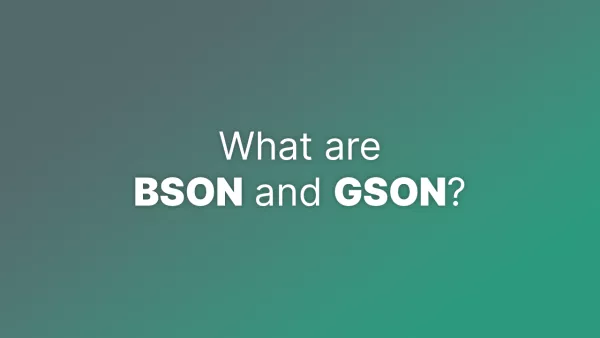 What are BSON and GSON?