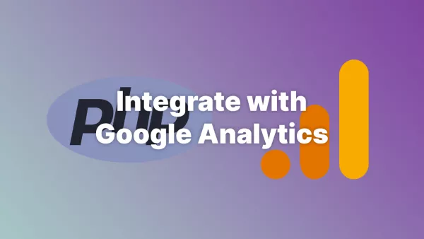 Integrate with Google Analytics using PHP