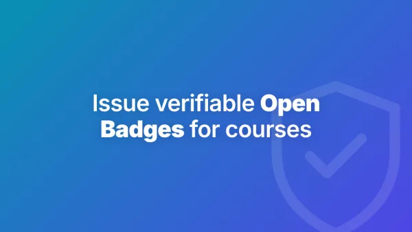 How to issue verifiable digital badges (Open Badges) for courses