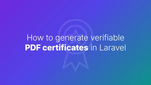 How to generate verifiable PDF certificates in Laravel